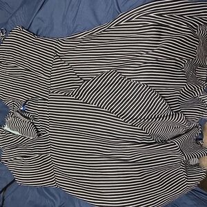 She + Sky Monochrome Striped Bow Dress